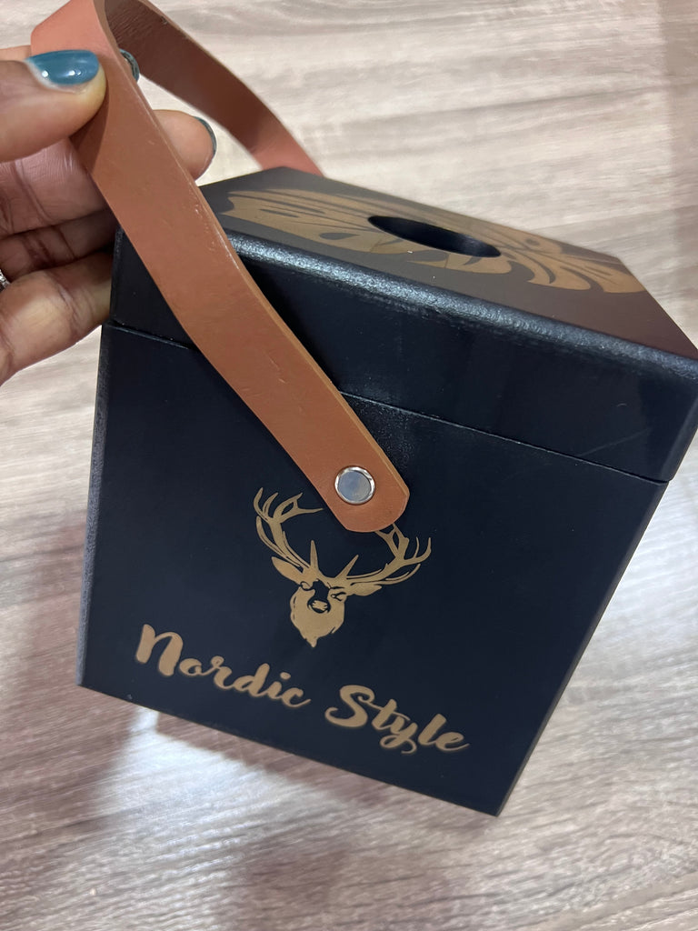 Black Square Tissue box