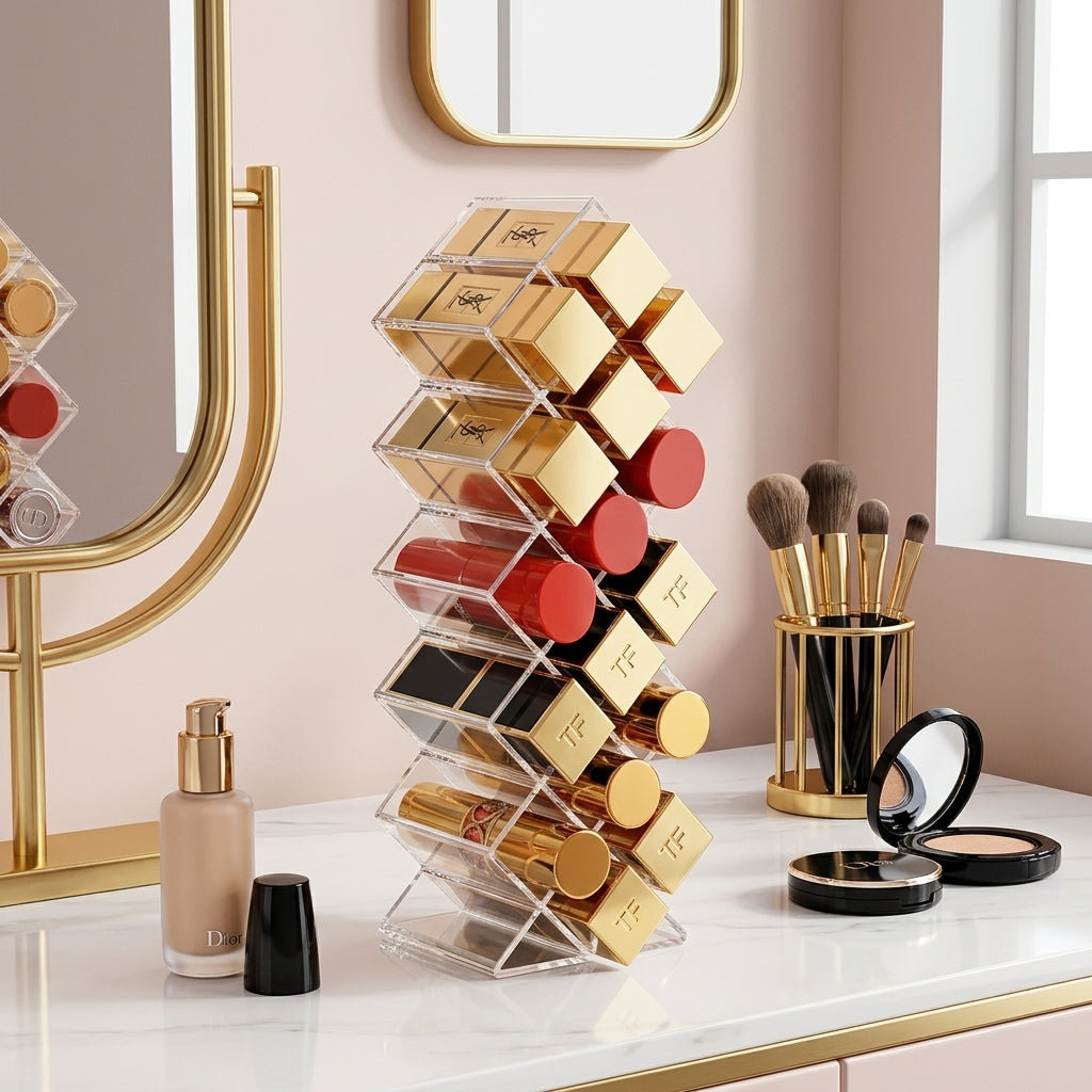 Fish-Shaped stackable lipstick organizer