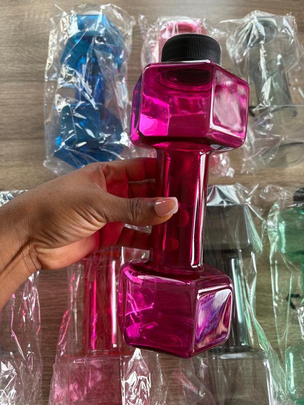 dumbbell-shaped water bottle