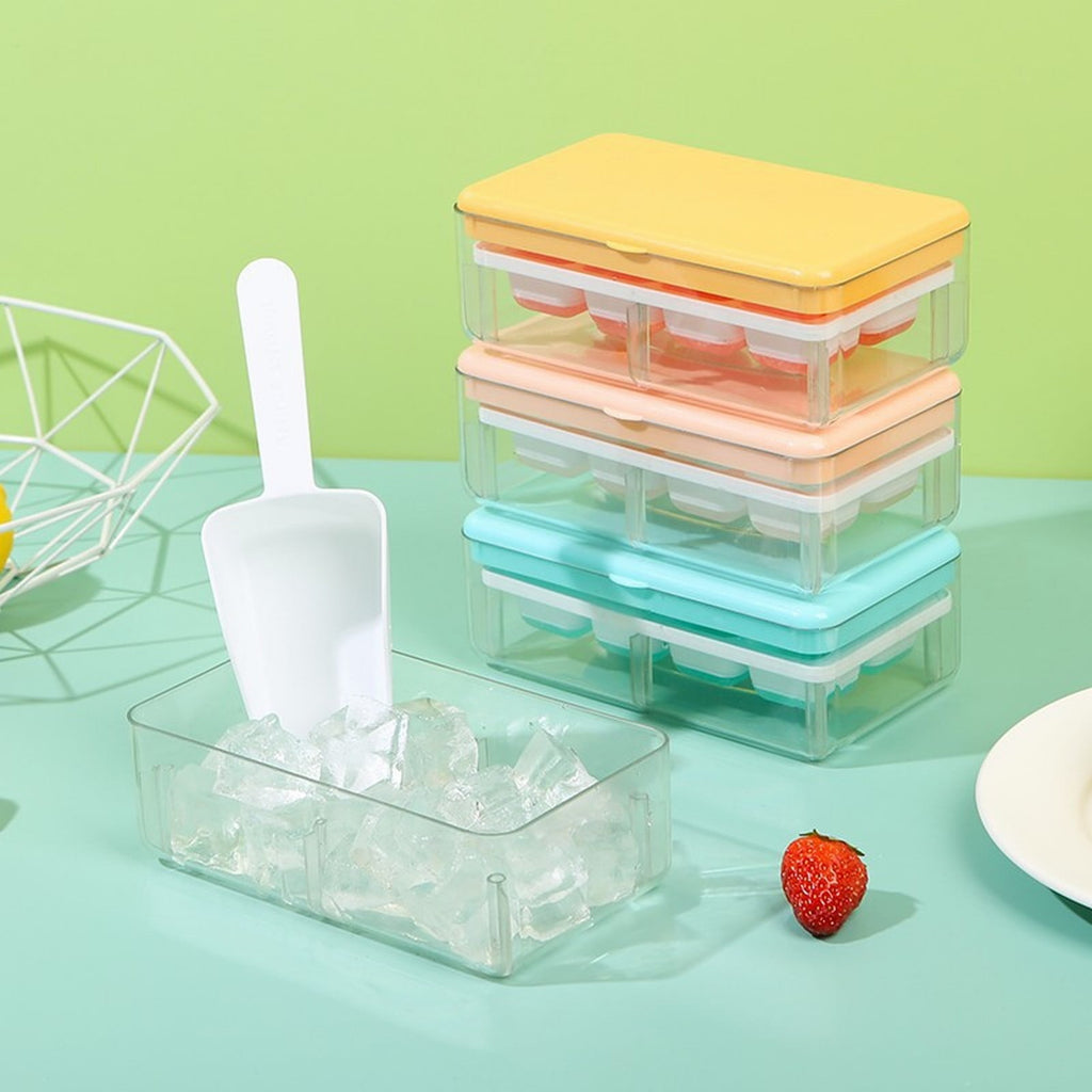 Silicone ice tray with container