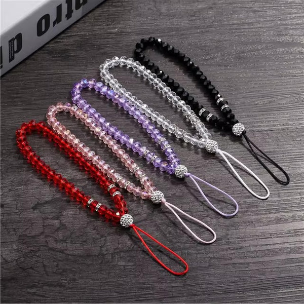 Crystal Beaded Phone Lanyards