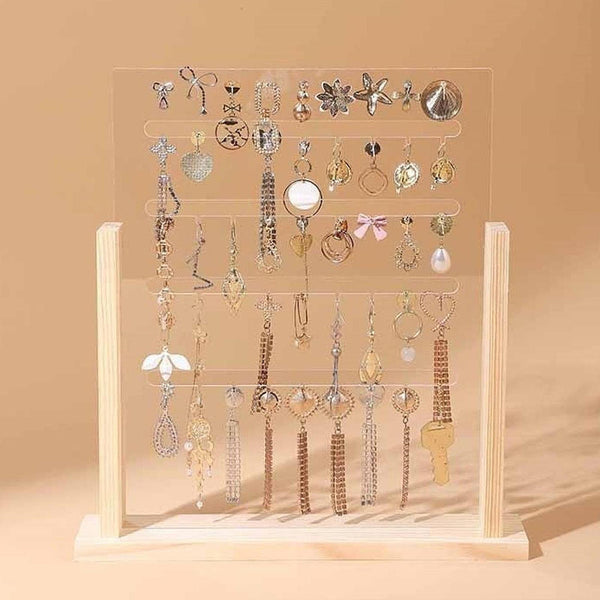 Acrylic/wood earring display stand