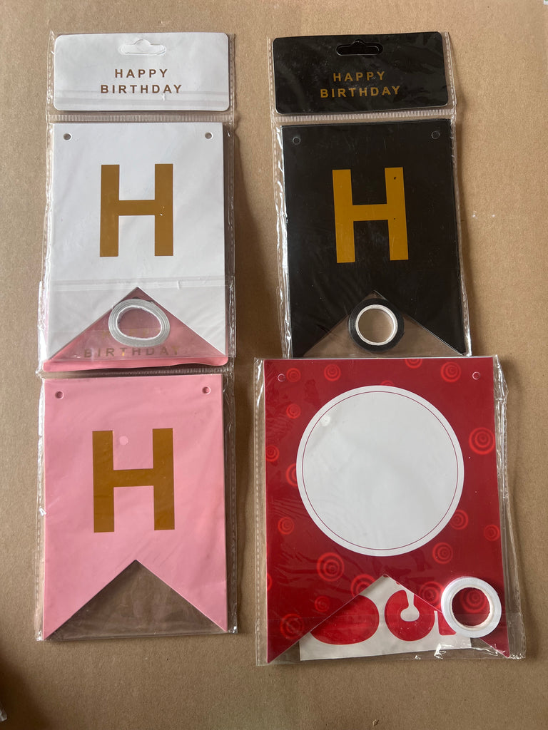 Letter Banner-Happy Birthday