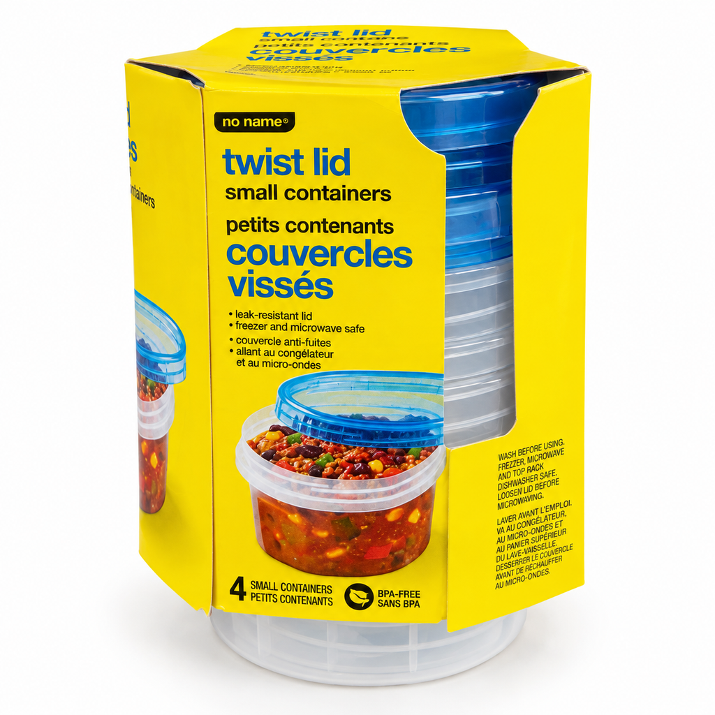 4-pack Twist Lid Containers