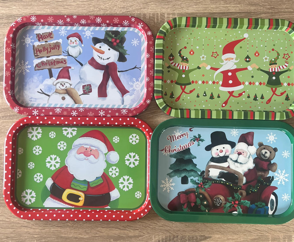 Christmas Metal Trays- Small