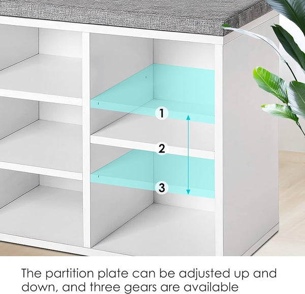 Storage Bench with padded seat