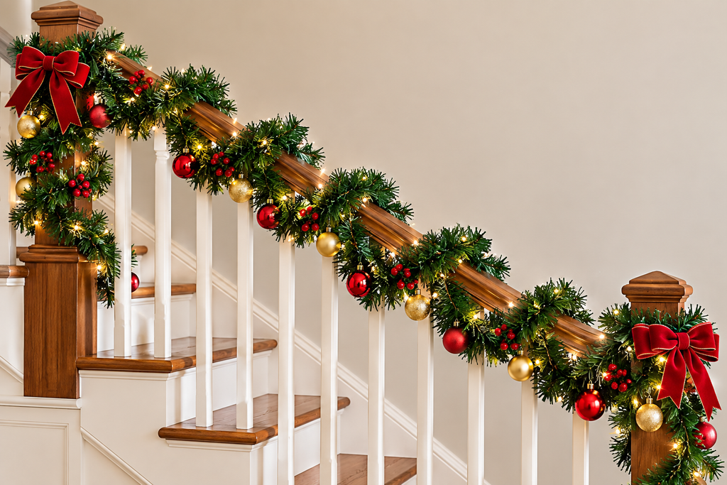 Artificial pine Christmas garland