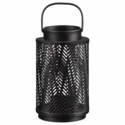 Black metal candle holder