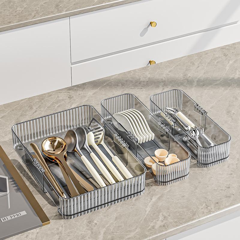 Retractable drawer organizer