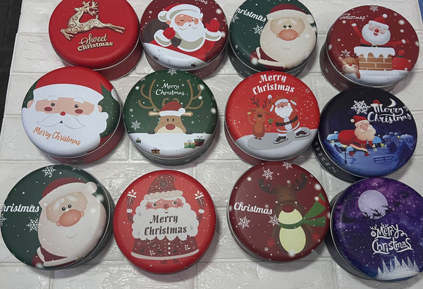 Christmas Tins-Round