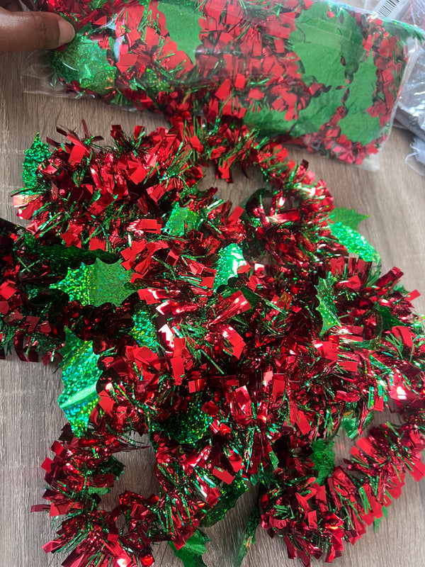 Tinsel Garland with leaves
