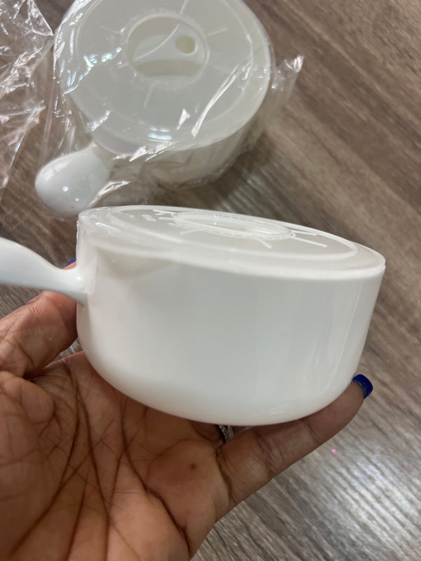White Bowl with handle
