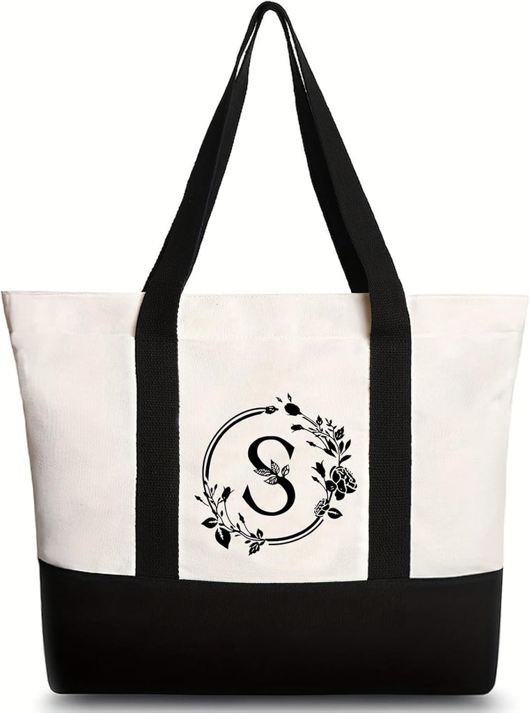 Monogram Canvas Tote Bag