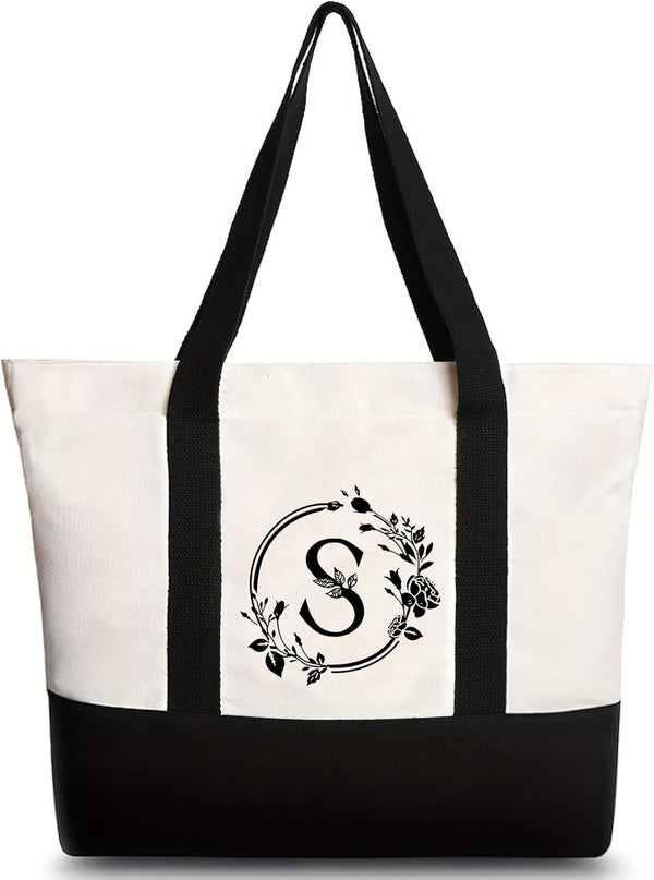 Monogram Canvas Tote Bag