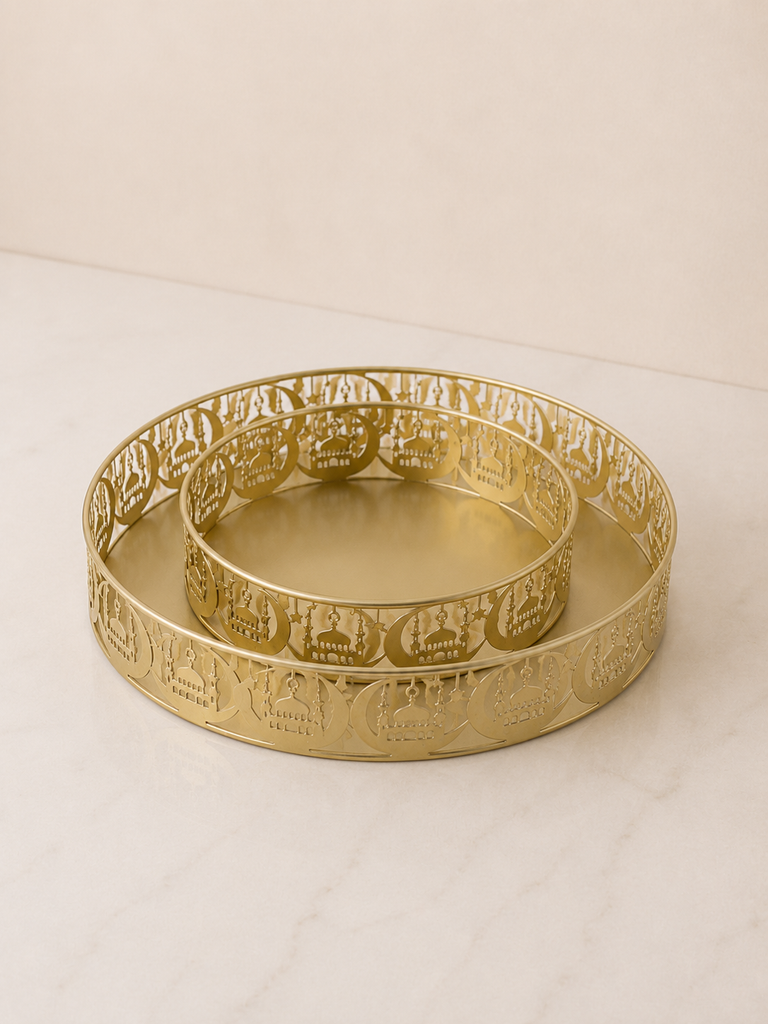 Ramadan Crescent Serving Tray Set