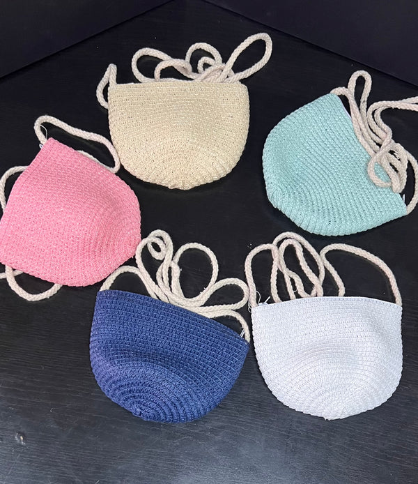 Mini woven straw sling/ crossbody bags