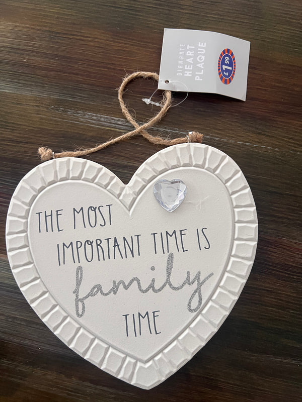 Diamanté Heart Plaque