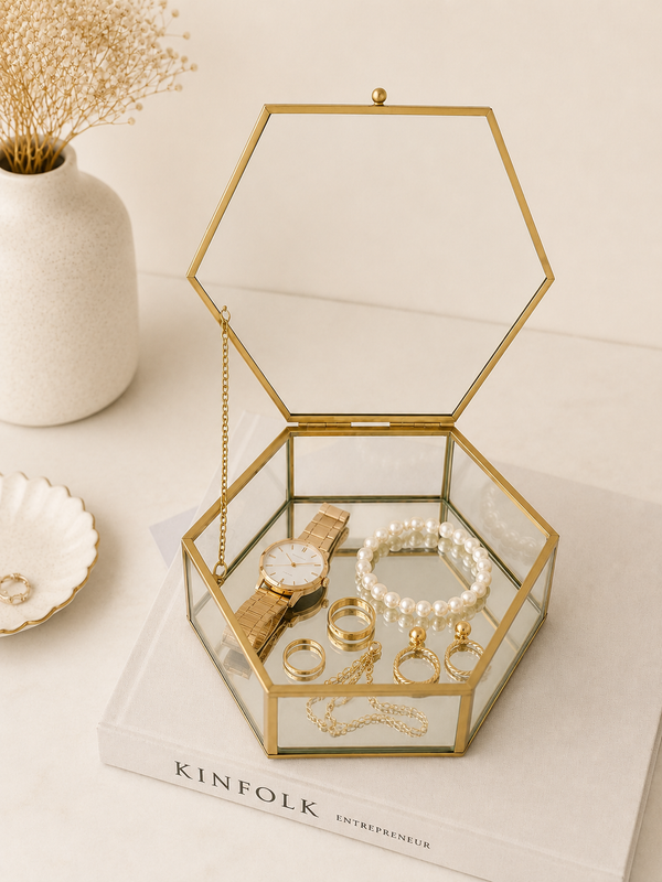 Glass trinket Box