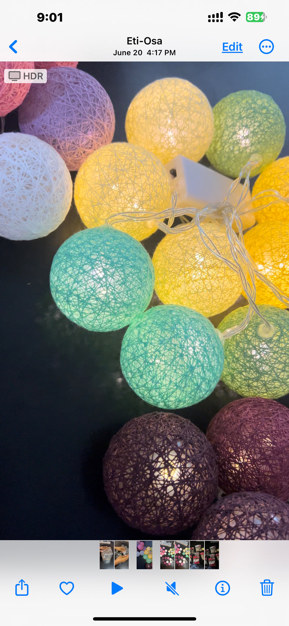 Cotton Ball String lights Partylocks