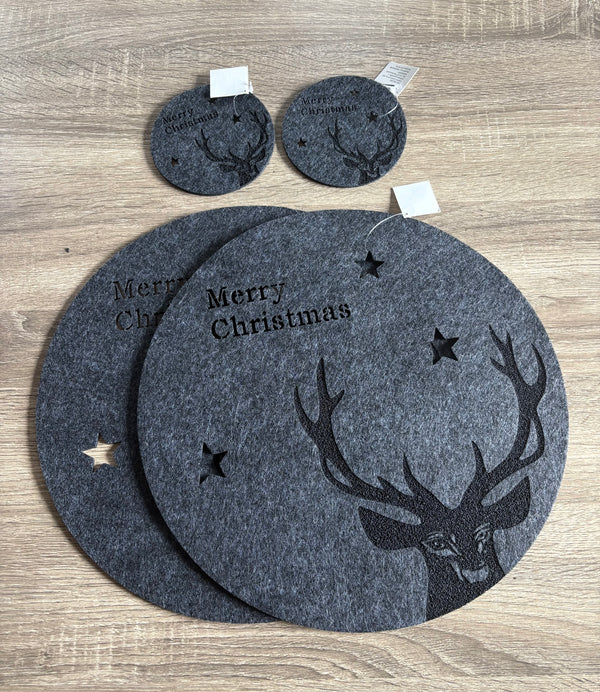 Felt Table Placemat and Coaster