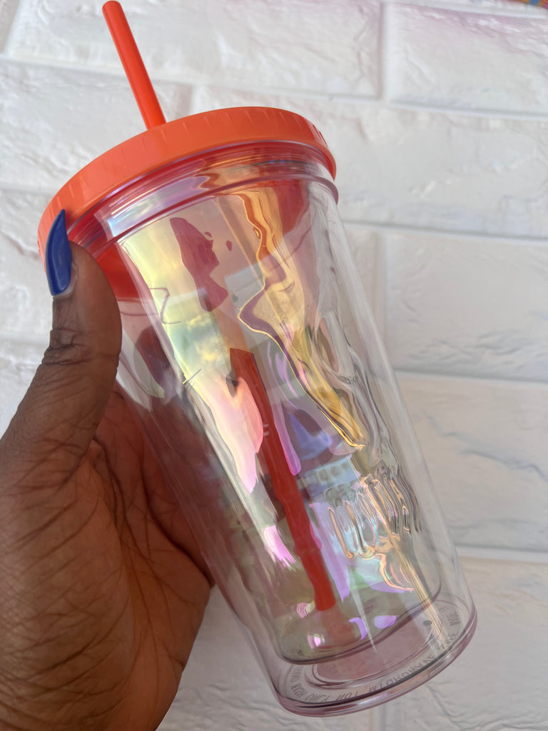 Orange Skull tumbler