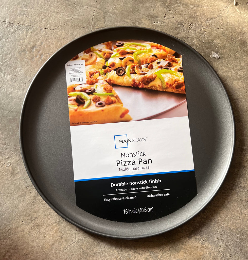 Mainstays 16 inch Non-Stick Pizza Pan, Large, Gray