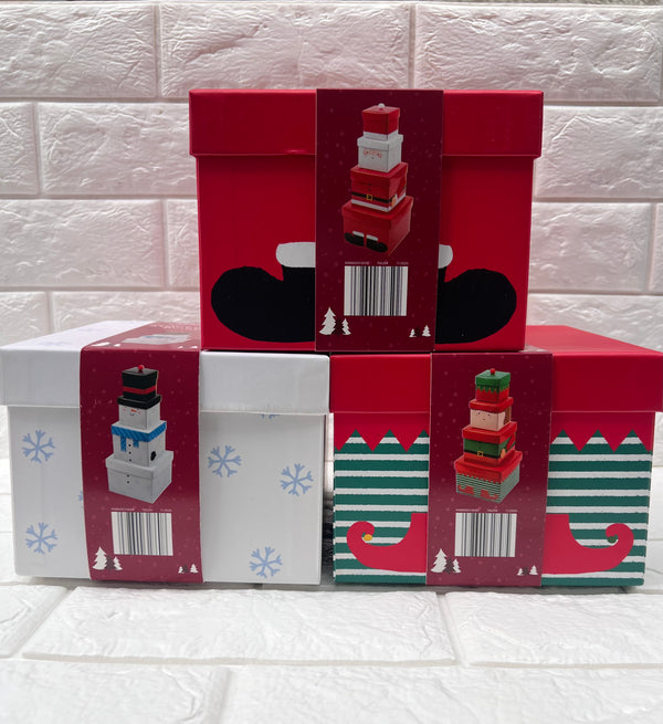 Set of 4 stack up boxes.