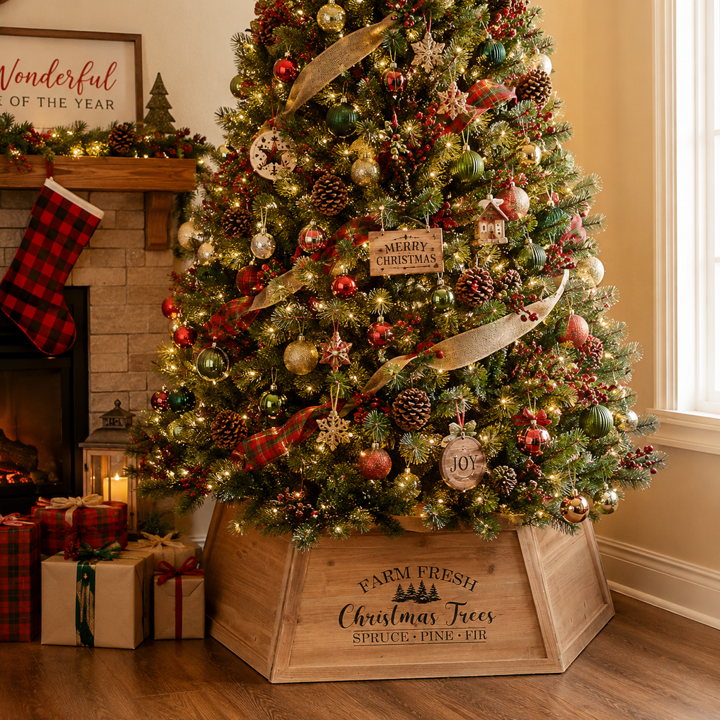 Wooden Trapezoid Tree Collar