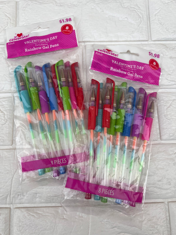 Rainbow gel pens