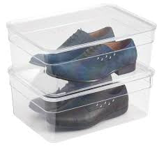 2pk Extra Wide Shoe Box with Lid