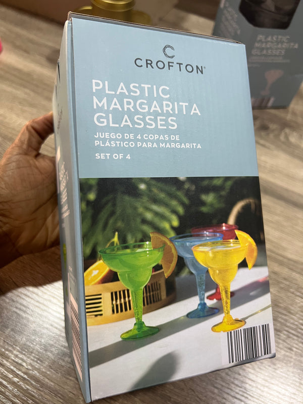 Crofton Plastic Margarita Glasses