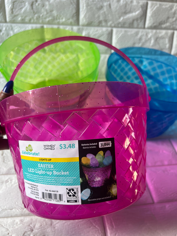 Easter light up LED buckets