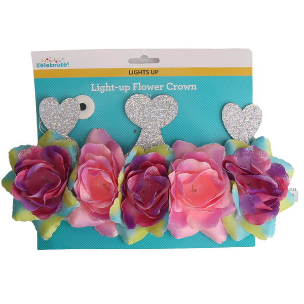 Flower light up crown