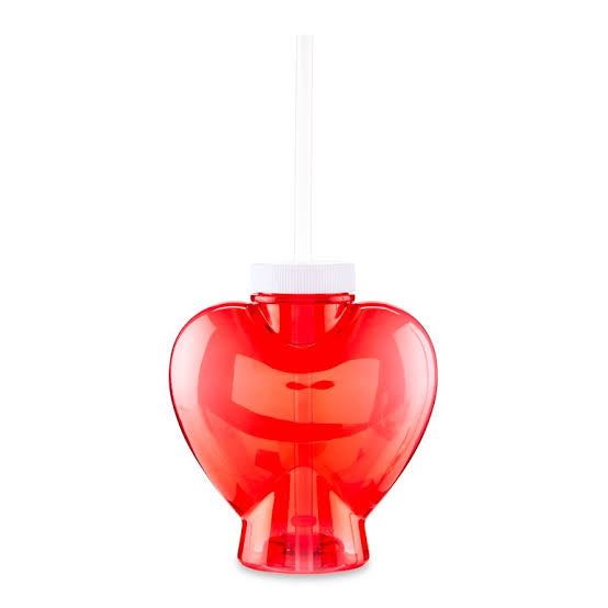 Light up Heart straw cup