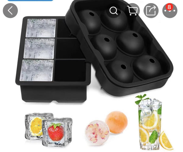 Silicone ice tray set