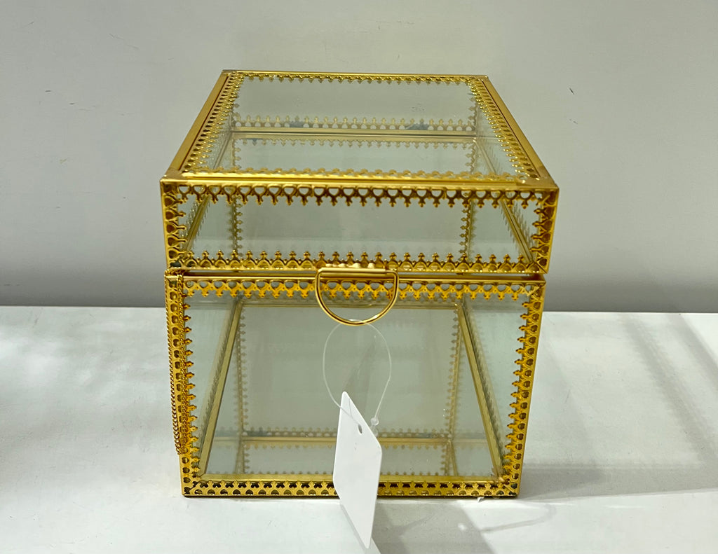 Copper Vintage Glass boxes