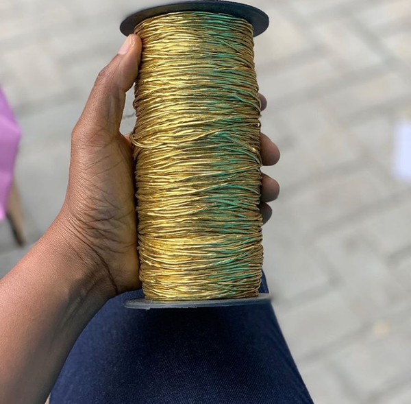 Gold elastic cord