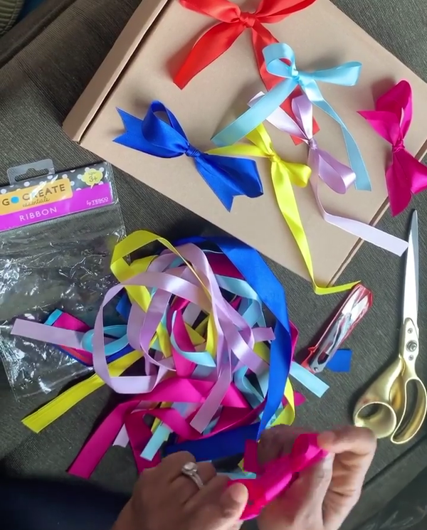 Pack of Precut Multicolored 35 Ribbons