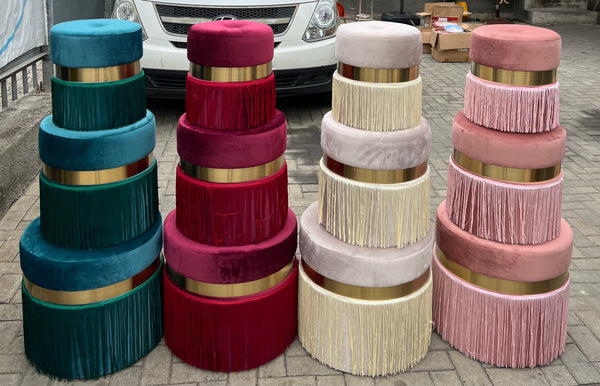 Nested 3pc Ottoman Set