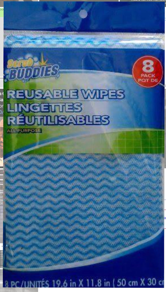 Reusable cleaning wipes