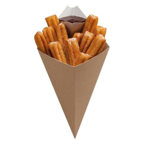 Kraft cones with sauce compartment