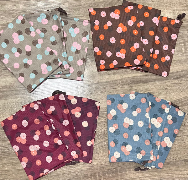 3pc Drawstring bags