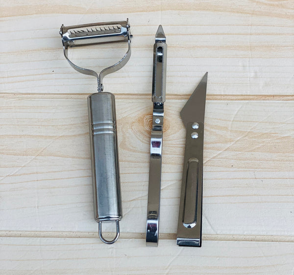 Stainless peeler set
