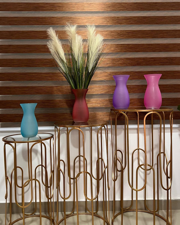 Frosted Colored Vase