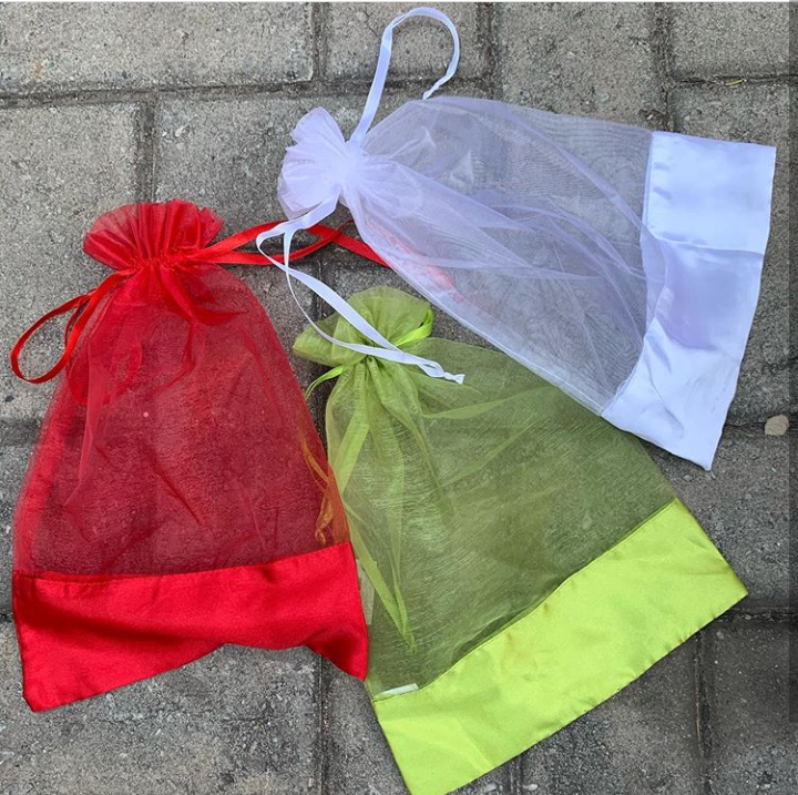 Sheer drawstring outlet bags wholesale