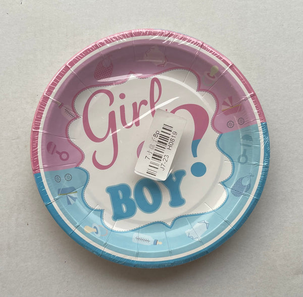 Gender reveal plate