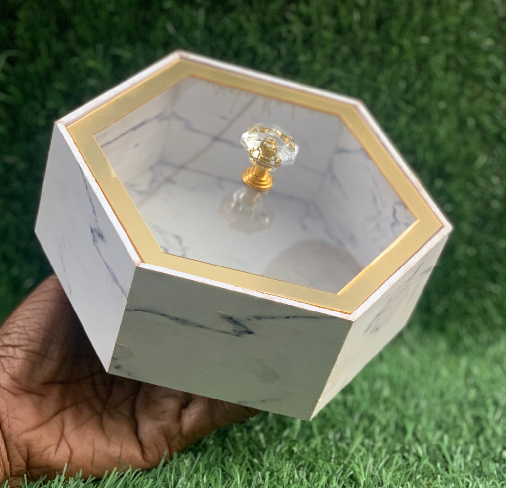 Hexagonal Marble Box